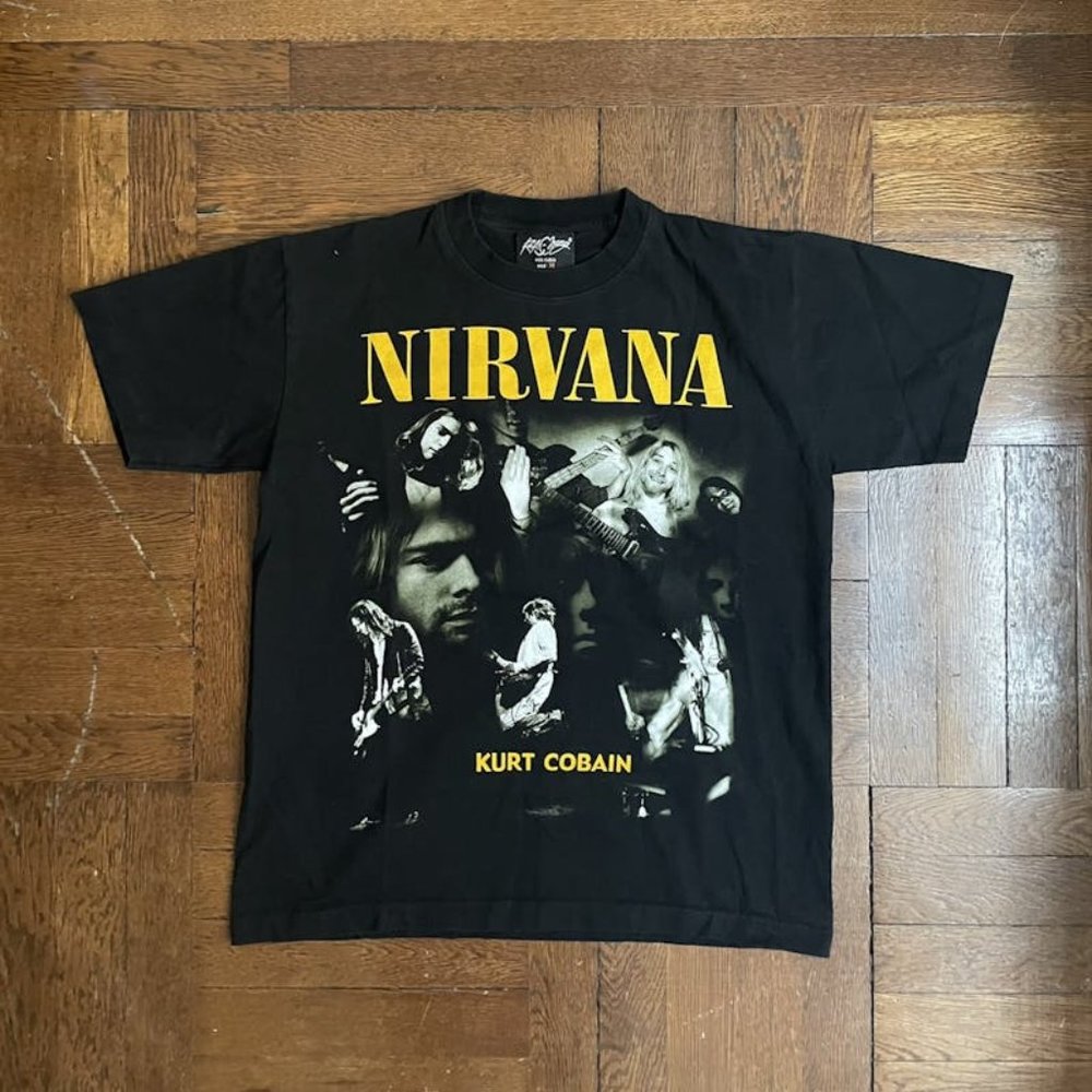 Lastdrop Vtg Nirvana t Shirt Kurt Cobain Rap Tee Ykbffe76